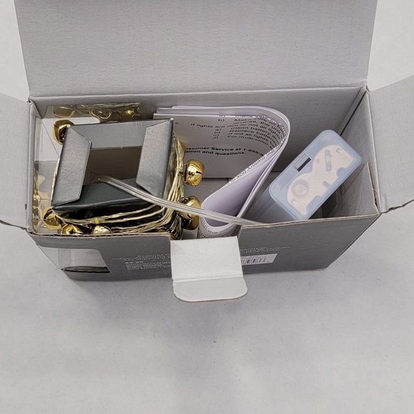 New 2 Threshold Led Dewdrop String Lights Battery Operated 40 lights Gold Bells - Picture 10 of 12